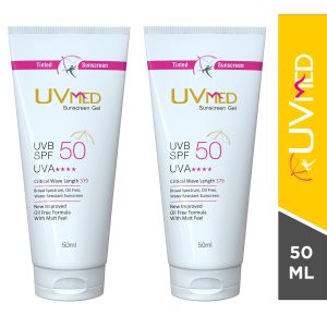 Uvmed Tinted Sunscreen Gel 50ml(Pack Of 2)
