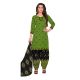 Women's green cotton printed salwar suit