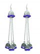 Oxidized Silver Blue Jhumka for Girls