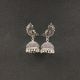 Traditional Silver Toned Oxidized Earrings