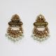EMM's Long Earnings With Kundan And White Pearls